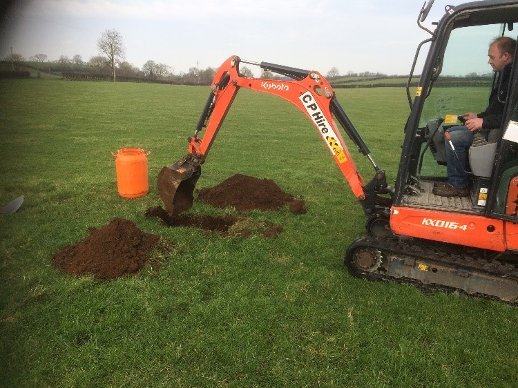 Percolation testing in Ballymena Co. Antrim